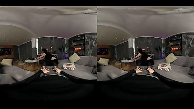 Halloween threesome with Her hottest pal and a Vampire