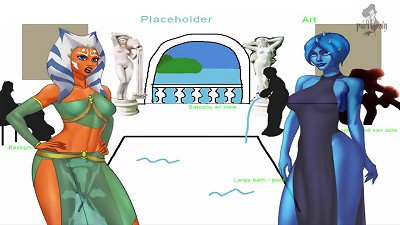 starlet Wars Orange Trainer Part 40 cosplay glimpse super hot hard-core alien femmes sith